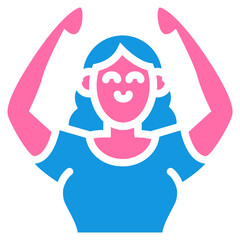 Strength Solid Color Icon Design Vector Women's Day