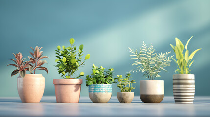 Fototapeta premium Set of Pot in Realistic Style