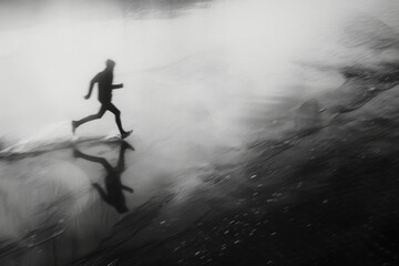 Fototapeta premium Run spost concept background . 