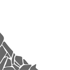 Stone wall corner border 