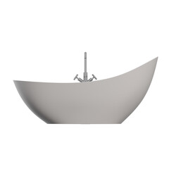 bathtub isolated on a transparent background, 3D illustration, and a CG render