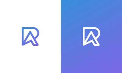 initials A and R abstract logo design vector