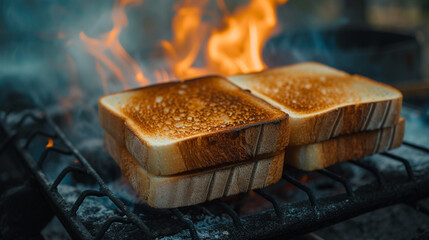 toast bread close up