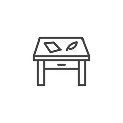 Writing workspace line icon