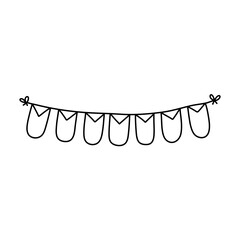 Doodle party bunting flags for decoration