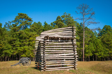 Fototapeta na wymiar Ninety Six National Historic Site, Old Ninety Six and Star Fort in South Carolina