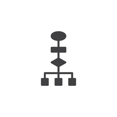 Workflow diagram vector icon