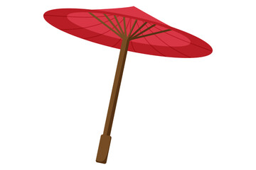 Fototapeta premium Hand Drawn Spring Umbrella Sticker Design