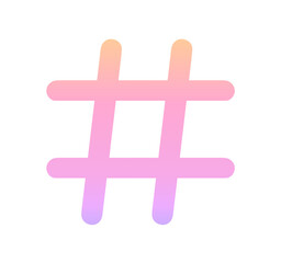 ピンク色のグラデーション｜ハッシュタグ
