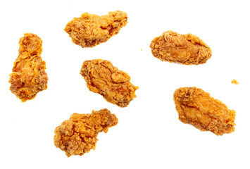 Chicken nuggets isolated white background