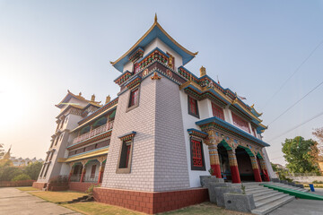 Budhist Monasteries and statues of Bodhgaya in India