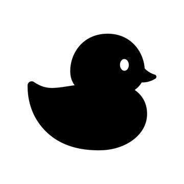 Rubber duck icon isolated on white background.