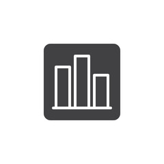 Bar graph vector icon