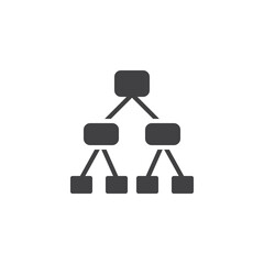 Hierarchical structure vector icon