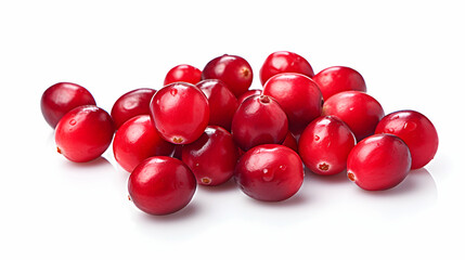Fresh Berries Isolated on White. Perfect for Holiday Menus and Greetings. 