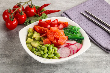 Hawaian cuisine - Poke with salmon
