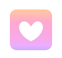 ピンク色のグラデーション｜ハートマークのアプリ