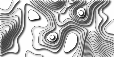 Obraz premium Topographic map background with geographic line map with elevation assignments.Modern design with White topographic wavy pattern design. Paper Texture Imitation of a Geographical map shades . 