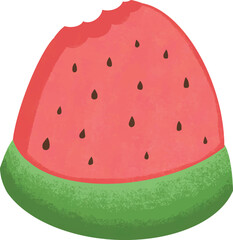 Watermelon, vector illustration Summer food concept illustration isolated on white background.