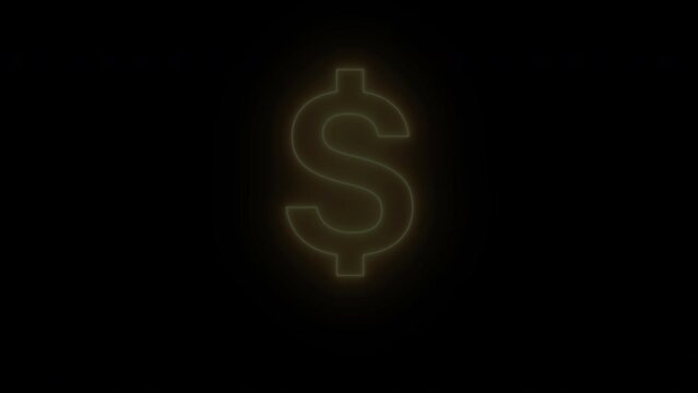 Money, profit, investment, growth business, economy, finance and success concept. 4K motion graphic animation of usa currency dollar sign with arrows pointing down isolated on transparent background.