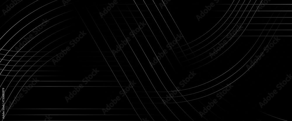 Poster vector abstract black background with geometric lines.