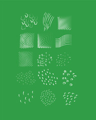 Abstract Brushed Shape Pattern Design Set