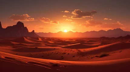 Papier Peint photo Lavable Rouge violet Desert background, desert landscape photography with golden sand dunes