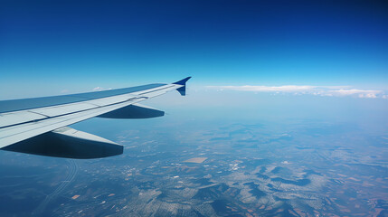 Obraz premium view from airplane window
