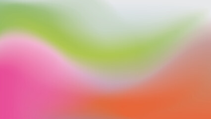 Colorful abstract blurred gradient  background with pink, orange and green color. Vector illustration.