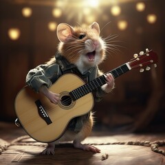little mouse, mouse with guitar, hungry mouse
