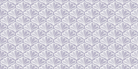 Vector Purple Classic Floral art nouveau Seamless pattern. Stylish abstract art deco texture.