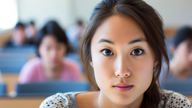 Young asian woman student portrait