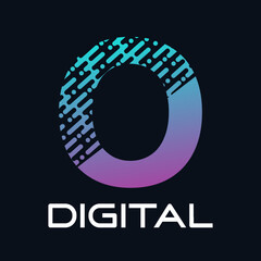 Technology letter logo design template illustration. This is good for technology, science, computer etc. this is o letter 