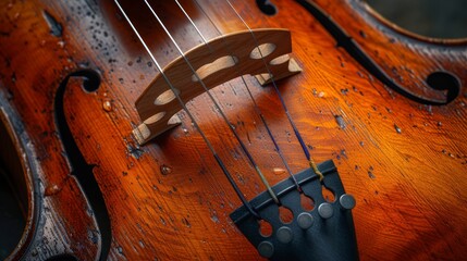 Close-Up of a Musical Instrument, detailed shots of musical instruments, focusing on textures and craftsmanship