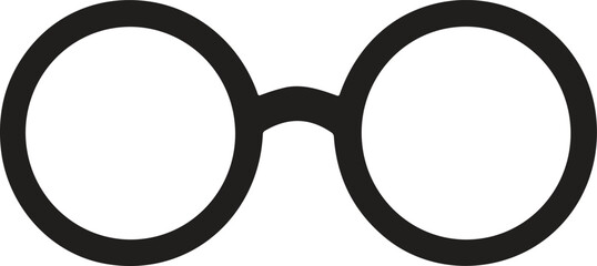 eyeglasses logo or badge in Vintage or retro style isolated on background - obrazy, fototapety, plakaty