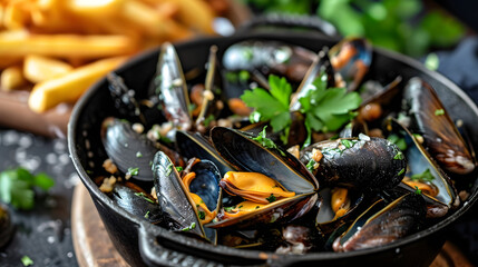 Mussels with french fries