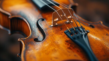 Fototapeta premium Close-Up of a Musical Instrument, detailed shots of musical instruments, focusing on textures and craftsmanship