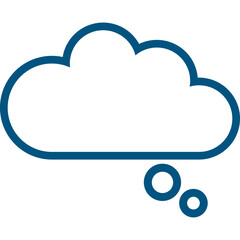 Speech Bubble Cloud Line