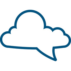 Speech Bubble Cloud Line