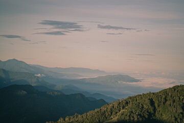 sunrise in the mountains