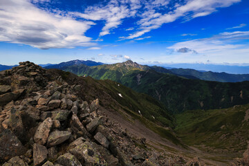 南アルプスの塩見岳