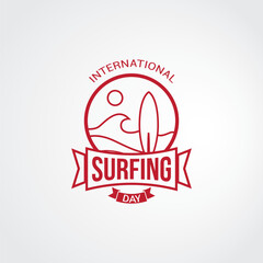 International Surfing Day Vector Illustration. Suitable for Greeting Card, Poster and Banner. flat style design.