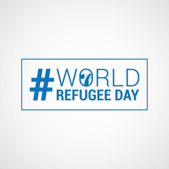 World Refugee Day Vector Illustration. Suitable for Greeting Card, Poster and Banner. It serves as a day to commemorate the strength and courage of refugees who have been forced. flat style design.