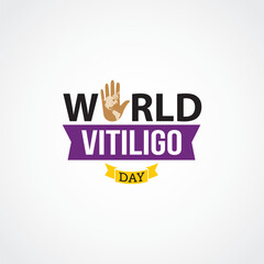 World Vitiligo Day Vector Illustration. to raise awareness and understanding about vitiligo, a skin condition characterized by the loss of pigment in certain areas. flat style design.