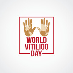 World Vitiligo Day Vector Illustration. to raise awareness and understanding about vitiligo, a skin condition characterized by the loss of pigment in certain areas. flat style design.