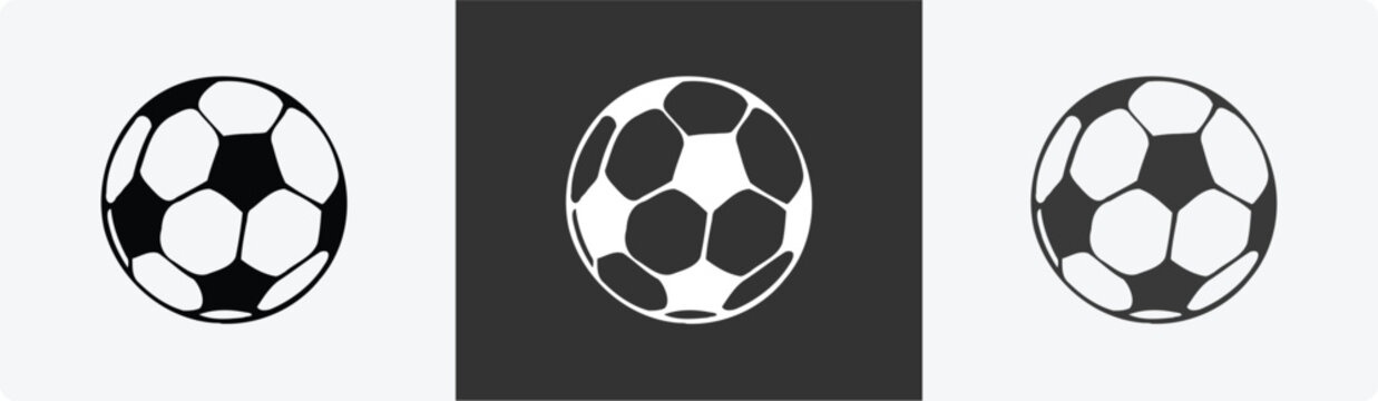 Soccer ball icon. Football game ball icons. Vector illustration.