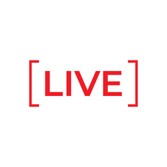 Obraz premium Live streaming video icon vector in flat style