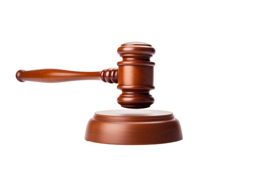 High-Resolution Auction Gavel Image - Isolated on Transparent Background, Ready for Legal and Judicial Concepts
