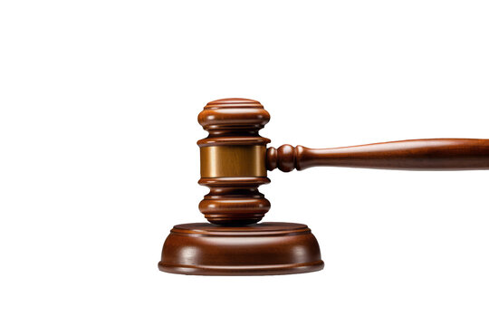 High-Resolution Gavel Image on Transparent Background for Legal Themes