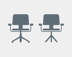 Obraz premium Set of vector chairs of different shapes.